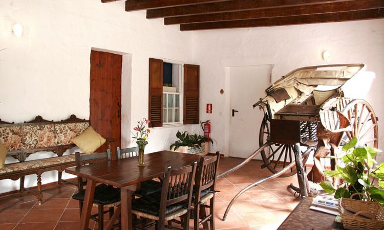 Shaded patio area at Matxani Gran