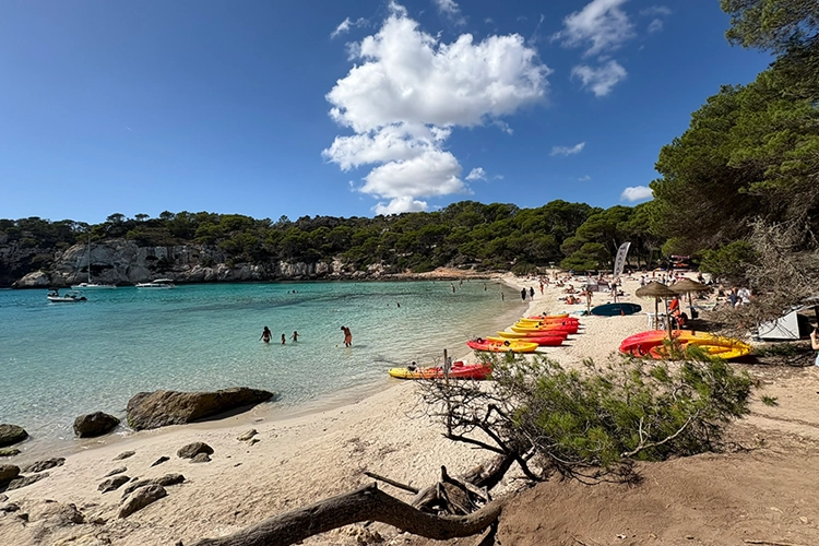 Kayaking available at Cala Macarella