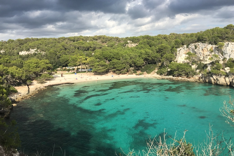 A vew looking towards Cala Macarella from the walk to Cala Macarelleta