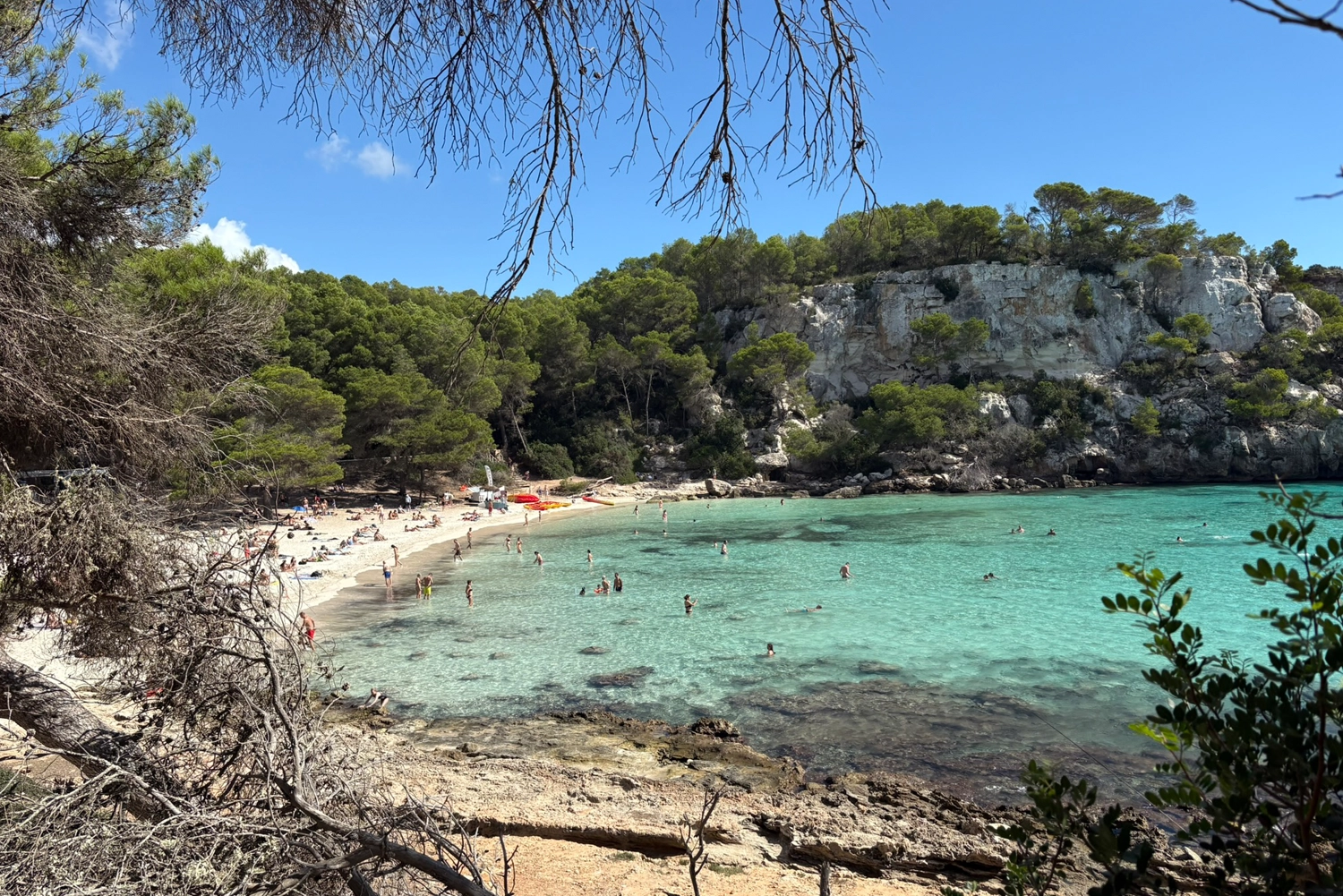 Cala Macarella beach in Menorca