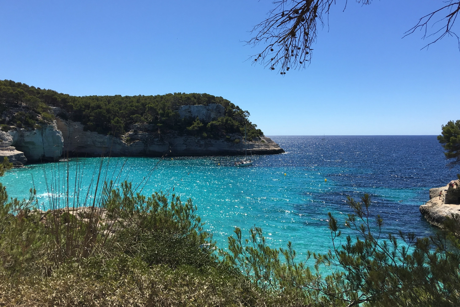 A view from the walk between beaches