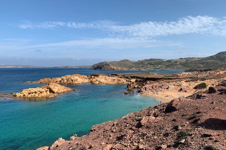 Stunning coastline looking west across Menorca