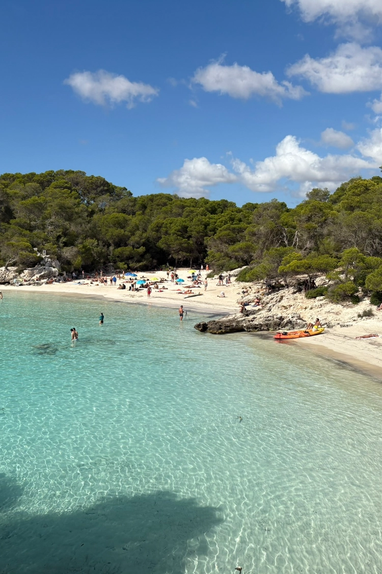Clear waters at Cala Turqueta