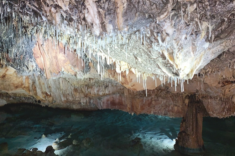 stalactites and mineral formations