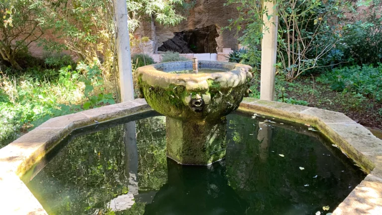 Fountain in the medieval garden