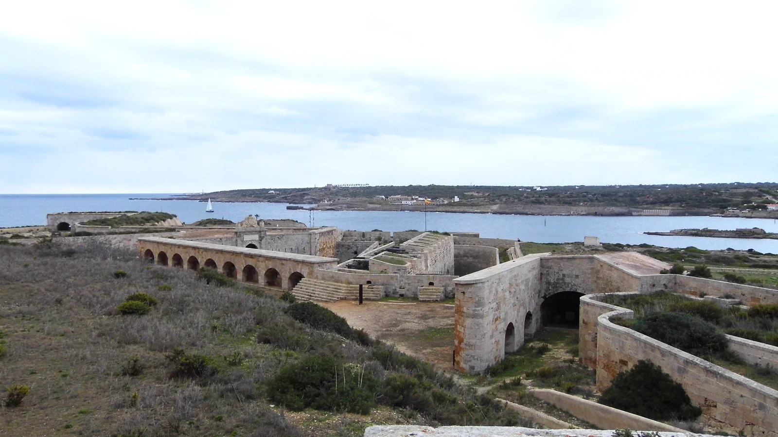 La Mola Fortress on the headland at the entrance to Mahón harbour in Menorca